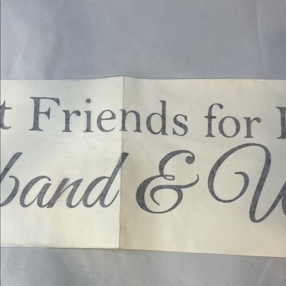 Husband & Wife Best Friends for Life, Wall Decor, Vinyl Decal Sticker, 24x6, New - Picture 5 of 7
